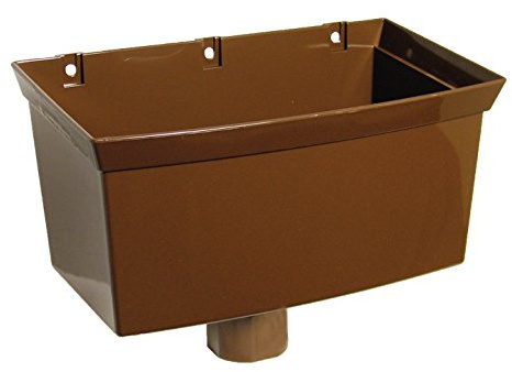 FLOPLAST 68mm Round Universal Gutter Hopper- Brown