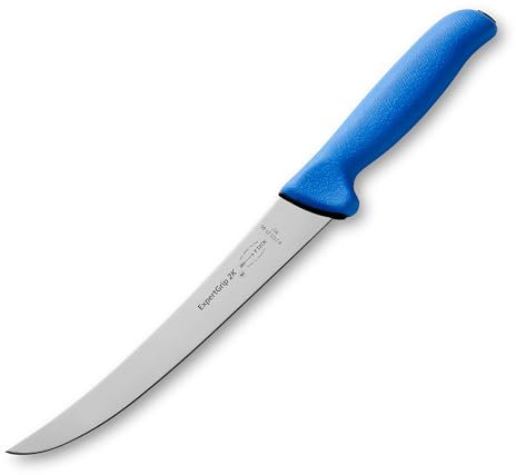 F. DICK Zerlegemesser ExpertGrip 21 cm - rostfrei, Klinge extra scharf, 56 HRC, Fleischermesser ergonomischer Griff hygienisch - Spezialstahl Metzgermesser - Profi Messer - 82125211-66 - blau/schwarz
