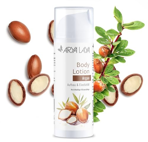 ARYA LAYA Body Lotion Argan, 150 ml | Reichhaltige Emulsion, nährend & straffend, zieht schnell ein, ideal für anspruchsvolle & trockene Haut, sinnlicher Duft
