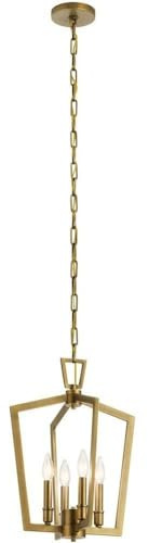 Kichler Lighting Abbotswell 19 inch 4 Light Pendant in Natural Brass