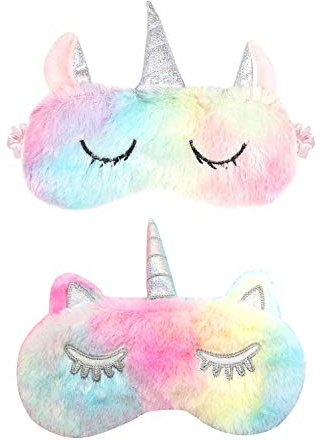 Annimal-Schlafmaske, Plüsch-Augenmaske, Cartoon-Augenmaske, atmungsaktiv, für Damen und Kinder, 2 Stück…