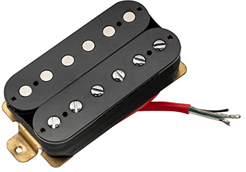 Musiclily 52mm Keramik Humbucker Pickup Steg Tonabnehmer für Strat Tele Les Paul Style E-Gitarre,Schwarz
