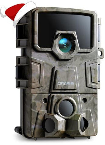 CEYOMUR Fototrappola 2,7K 36MP HD, Fotocamera Caccia con Angolo di Rilevamento 120° e LED a Infrarossi Invisibili 940nm di Trigger 0,2s Impermeabile IP66 per la Natura l'osservazione la Fauna