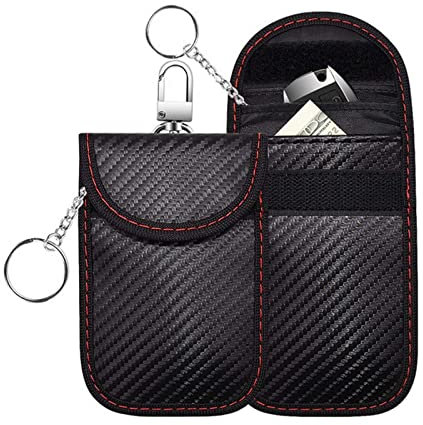 Signal Blocage Faraday Pochette Sac,Pochette Etui Anti RFID cle Voiture,Pochette Faraday,Pochettes Blocage Signal RFID pour Clé Voiture,Universel Etui de Protection Pochette Anti RFID Clé Voiture,1PC