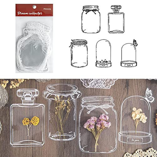 Sahgsa 20 Stück Transparente Trockenblumen Lesezeichen, DIY getrocknete Blumen Lesezeichen Selbstgemachte Schöne Blumen-Lesezeichen DIY Art Blumendekore Lesezeichen DIY-Kunst Basteln