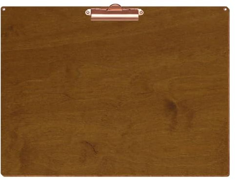 Bütic Holz Klemmbrett Standardform Teak für DIN A3 A4 A5 A6 mit 2 Ösen aus 3mm starkem Birkensperrholz mit Klarlack versiegelt