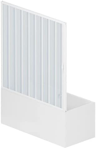 Box Doccia per Vasca Sopravasca A Soffietto 1 Lato Apertura Laterale Riducibile Colore Bianco Pastello Modello Simply (150)