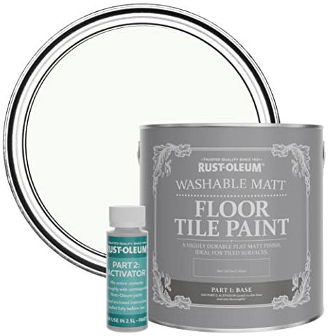 Rust-Oleum Off White Washable Matt Floor Tile Paint - Still 2.5L