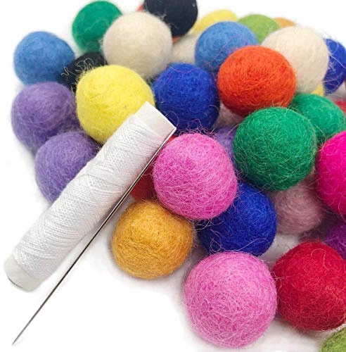 Wolle Bälle Filz Pom Pom Kugeln 2cm 150pc Filz Girlande Handwerk Liefert Wollfilz Perlen Wohnkultur