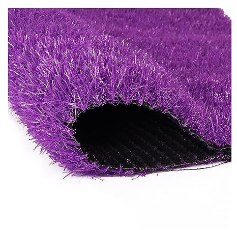 XLIHAWY Kunstrasen-Rasenrasen, 3 Cm Dick Realistische Kunstrasenmatte, Drinnen Draußen Garten-Rasen-Landschaft, Lila (Farbe : Violett, Größe : 47x79in)