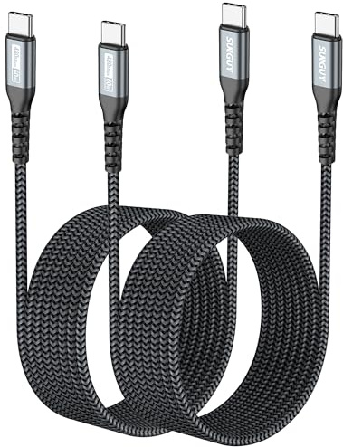SUNGUY Cable USB C a USB C, cable de 60 W 3 Metros * 2 USB C a PD Cable de carga USB tipo C a tipo C Cable de carga Compatible con MacBook Pro, iPad Pro, MacBook Air, Galaxy S20