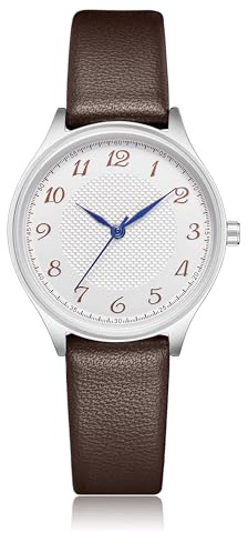 CIVO Damen Uhr Lederarmband Analog Armbanduhr Wasserdicht Klassische Business Quarzuhr Geschenke für Frauen