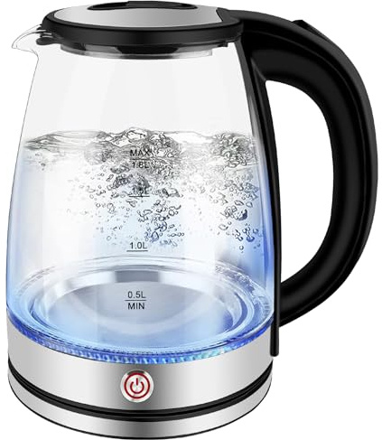 Ambitelligence Electric Tea Kettle for Boiling Water, Food Grade Stainless Steel Base, 1.8L/1500W, with Keep Warm Function Auto Shut Off and Boil Dry Protection