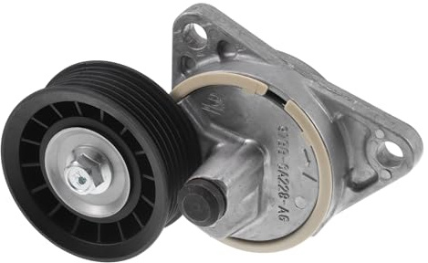 Motoforti Polea De Tensor De Correa De Motor Para Ford Escape 01-04 1pc | Plateado Y Negro, Metal, Diametro 10.6mm, Dimensiones 15.4x8.8x7.3cm, Para Ford Focus 00-04, OE YS4Z6A228AA