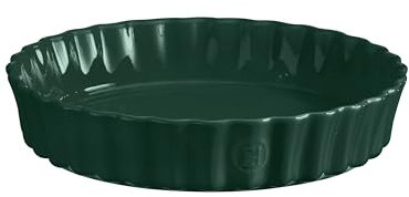 Emile Henry Kuchenform, hoch, Keramik, 28 cm, Zederngrün