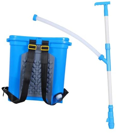 Baoblaze Dispensador de Abono Manual de 25 litros para Jardines Y Huertos, Altura Ajustable