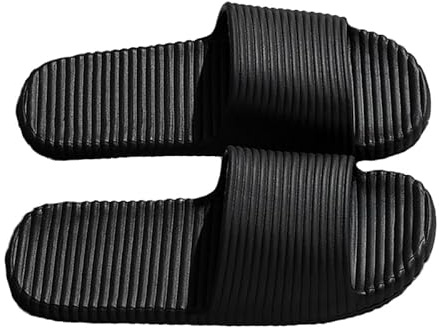 AioTio Ciabatte da Doccia Uomo Donna Ciabatte da Mare Antiscivolo Pantofole Comode Pantofole per Nuoto Spiaggia Casa Pantofole(Nero,44/45EU)