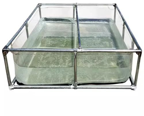 Bassin de piscine transparent avec vanne de vidange – Réservoir de stockage d'eau de grande capacité pour étangs, poissons, poissons rouges koï – Piscine hors sol
