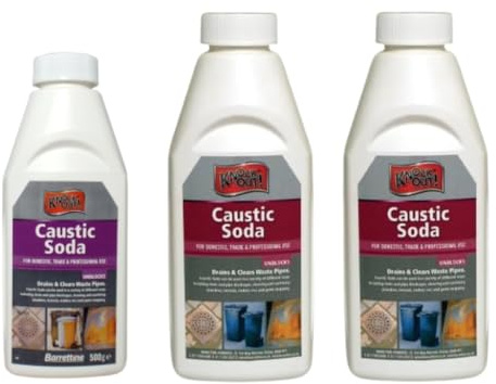 Caustic Soda Drain Cleaner & Degreaser 2.5kg Blocked Drains, Cleans Surfaces