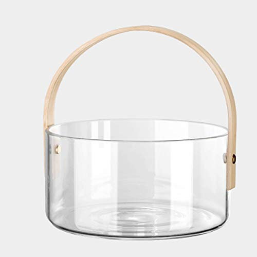 ZFLHIOR Kreativer Eiskübel aus Glas, Champagnerkübel für Barpartys, transparenter Dicker Eiskübel
