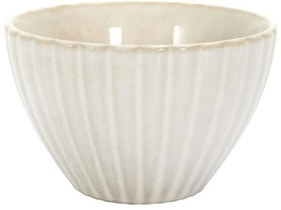 HOME DECO FACTORY, KA0413, Coupelle élégante en céramique, Design texturé, idéale pour sauces et Amuse-bouches, Format Pratique pour Toutes Occasions, diamètre 11 cm, Couleur Beige