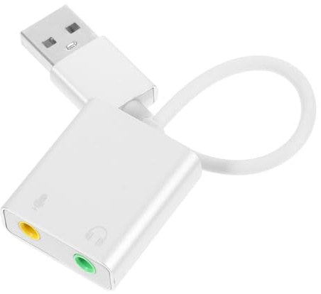 Adaptateur Audio USB pour Casque et Micro, Alliage D’Aluminium | Compatible Ordinateurs et Smartphones, Plug And Play, Conversion Son et Mixage Audio