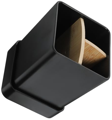 SOPOTUTU Soporte para Cepillos de Dientes de Baño Base Antideslizante y Compartimentos de Bambú, Organizador Multifuncional para Cepillos y Pasta