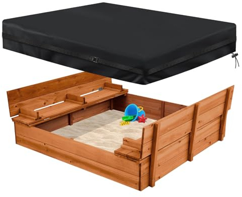 Sandkastenabdeckung, quadratische Sandkastenabdeckung, wasserdicht, für Kleinkinder, große Sandkastenabdeckungen für Kinder, schützt Sand und Spielzeug