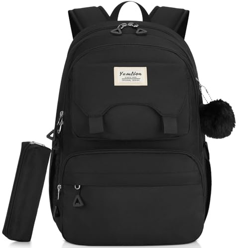 YAMTION Mochila para mujeres, mochila de viaje con múltiples bolsillos, mochila para ordenador portátil de 15,6 pulgadas, fits 15.6 inch laptop