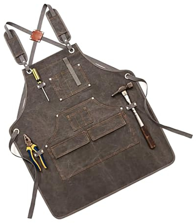 Lerpwige Croci completamente regolabili Grembiule per utensili per la schiena per uomini e donne con tasche per attrezzi per meccanici per lavoratori del legno