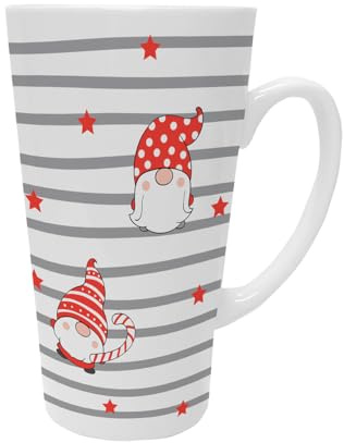 Tasse Wichtel Streifen 450ml | Weihnachten | Glühwein | Tee | Kaffee | Kakao | Christmas | Advent | Winter | Sterne