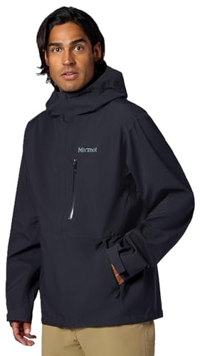 MARMOT PreCip Evo Pro Men's Insulated Rain Jacket — Waterproof Breathable Warmth — Hiking & Cold-Weather Rain - Black, Large