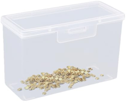 kivrimlarv Boîte de rangement rectangulaire transparente pour cartes de crédit, porte-cartes de visite avec boucle de sécurité, récipient portable pour pièces de monnaie, bijoux, vis, cartes à jouer