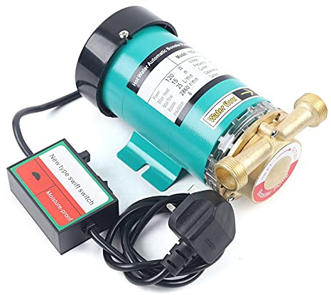 3/4in Water Pressure Booster Pump, 230V/120W 2860R/Min Automatic Hot Cold Water Powered Pump with Control Switch for Home Garden Shower Irrigation (Green - Outlet 3/4 inch)