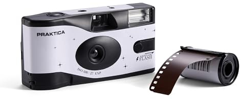 Praktica Appareil Photo jetable à Usage Unique Blanc 27 Prises de Vue Film Couleur pour Mariages, rassemblements, Voyages et Plus Encore