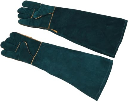 JOINPAYA 2 pièces de Protection Anti-Morsure Résistant pour Manipulation Animaux et Reptiles Vert Foncé Conception Doigts Flexible