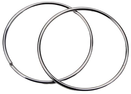 AMENGJ Clutch per Borse Uncinetto 2 Pezzi di Borsa da Viaggio con Anello a O, Manico for, Telaio Cucito Fai Te, Cinturino in Metallo 110 mm, Accessori Hardware(2Pcs Black)