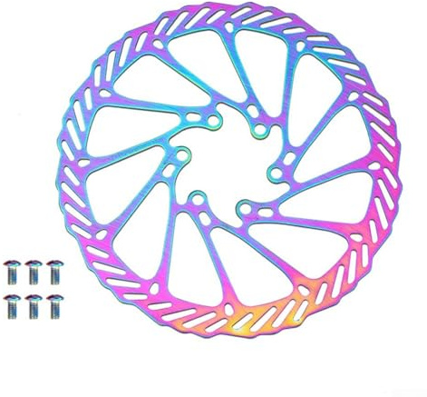 Jotekonoby Bremsscheibe für Fahrrad, 160 mm, für Mountainbike, Fahrrad und Rennrad, G3-kompatibel, belüfteter Edelstahl, leicht, gebohrte Scheibe mit Schrauben (Farben)