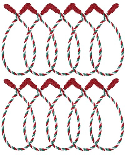 Guirnalda de Navidad - 16 piezas tejidas a mano, lazos flexibles para decorar escaleras, barandillas, marcos de puertas, coronas, vallas, barandillas, familias, inquilinos, negocios, temas