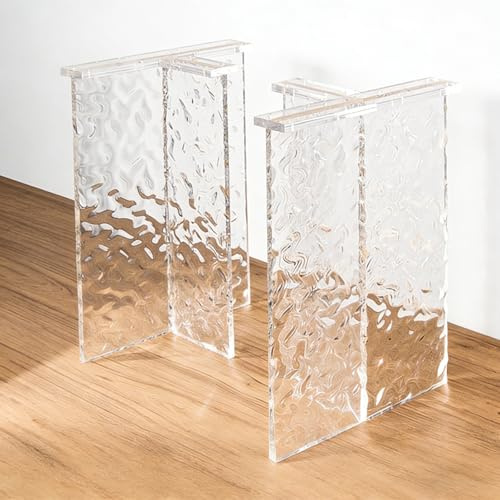 2cm Tjocka Genomskinliga Akryl Bordben, 2-pack Flytande Skrivbord Fötter med Färgförlopp, Dekorativa, för Vardagsrum, Kök, Sovrum(40x20x60cm/16x8x24in)