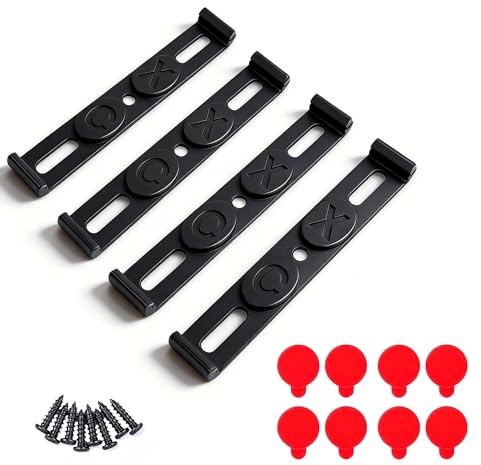 4PCS Supports de Plaque d'Immatriculation sans Cadre pour Voiture, Support Plaque Immatriculation Invisible Ultra-Fin, Fixation Facile, Compatible Toutes Plaques et Modèles de Véhicules