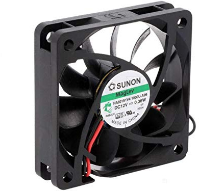 SUNON Lüfter 60x60x15mm HA60151V4-A99 DC 12V 2200 U/min 15dBA Vapolager 2 Litzen ( ohne Stecker ), Schwarz