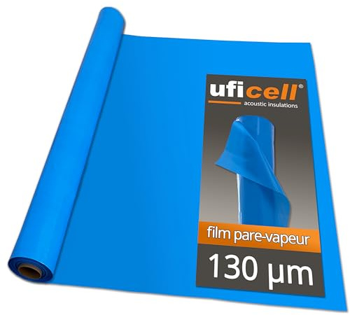 uficell Aqua-Stopp Dampfsperrfolie Blau 4 x 25 m = 100 qm Rolle Baufolie Estrichfolie PE-Folie Dampfsperre 0,13 mm Stark unter Laminat- und Parkettböden bei erhöhter Restfeuchte (100 m² - 25 x 4)
