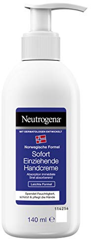Neutrogena sofort einziehende Handcreme, Leichte Formel, 2er Pack(2 x 140ml)