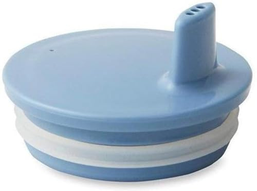 Design Letters Deckel für Baby und Kinder Persönliche Eco Becher (Blau) - BPA-frei und BPS-frei, Spülmaschinenfest, Dicht schließender Deckel, leicht, 27 g.