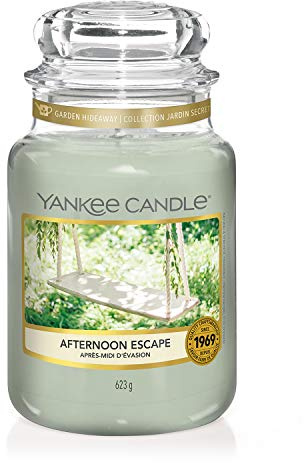 Yankee Candle Duftkerze im Glas (groß) | Afternoon Escape | Brenndauer bis zu 150 Stunden | Garden Hideaway Kollektion