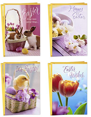 Hallmark Easter Cards Assortment, Easter Bunnies (8 Cards with Envelopes)