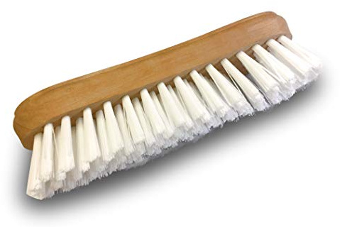 Kibros Lot 3 brosses à Laver récurer PPL Blanc Monture Bois | Garnissage PPL blanc, monture bois, usage nettoyage brossage pont mur sol carrelage cuisines salles de bain.