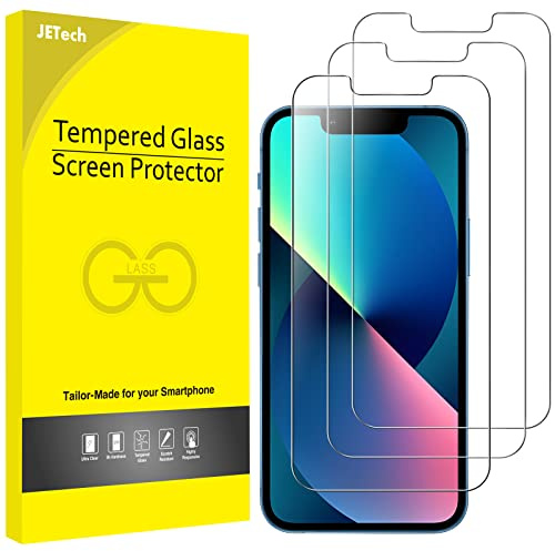 JETech Schutzfolie für iPhone 13 mini, 3 Stück | HD Klar, Face ID Kompatibel, Kratzfestes Gehärtetes Glas Displayschutzfolie, Einfache Installation