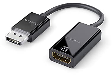 PureLink de DisplayPort a HDMI Adaptador, 4K Ultra HD 60Hz, 18GB/s de Ancho de Banda, Conectores chapados en Oro, 0,15m, Negro